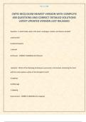 CMTO MCQ EXAM NEWEST VERSION WITH COMPLETE 400 QUESTIONS AND CORRECT DETAILED SOLUTIONS LATEST UPDATED VERSION JUST RELEASED 