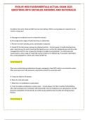 EVOLVE HESI FUNDAMENTALS ACTUAL EXAM 2025  QUESTIONS WITH DETAILED ANSWERS AND RATIONALES