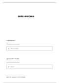 NUR 400 EXAM 1 QUESTIONS AND VERIFIED ANSWERS