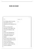 NURS 400 UNIT 7 QUESTIONS AND VERIFIED ANSWERS