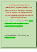 NR 293 FINAL ACTUAL EXAM &sol; NR 293  PHARMACOLOGY FINAL EXAM NEWEST ACTUAL  EXAM COMPLETE 170 QUESTIONS AND CORRECT  DETAILED ANSWERS &lpar;100&percnt;VERIFIED ANSWERS&rpar;  &vert;ALREADY GRADED A&plus; &lpar;CHAMBERLAINE COLLEGE  OF NURSING&rpar;&vert;BRAND NEW&excl;&excl; 