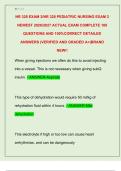 NR 328 EXAM 2&sol;NR 328 PEDIATRIC NURSING EXAM 2  NEWEST 2026&sol;2027 ACTUAL EXAM COMPLETE 100  QUESTIONS AND 100&percnt;CORRECT DETAILED  ANSWERS &lpar;VERIFIED AND GRADED A&plus;&vert;BRAND  NEW&excl;&excl;
