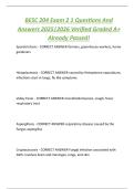 BESC 204 Exam 2 1 Questions And  Answers 2025&vert;2026 Verified Graded A&plus;  Already Passed&excl;