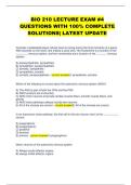 BIO 210 LECTURE EXAM &num;4  QUESTIONS WITH 100&percnt; COMPLETE  SOLUTIONS&vert; LATEST UPDATE 