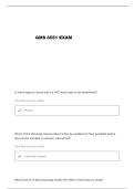 GMS 6551 EXAM QUESTIONS AND VERIFIED ANSWERS