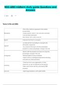 NSG 6005 midterm study guide Questions and  Answers
