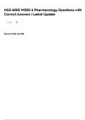 NSG 6005 WEEK 6 Pharmacology Questions with Correct Answers &vert; Latest Update