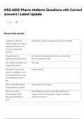 NSG 6005 Pharm Midterm Questions with Correct Answers &vert; Latest Update