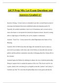 AICP Prep Mix Lot Exam Questions and Answers Graded A&plus;