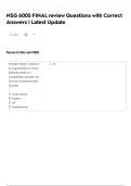 NSG 6005 FINAL review Questions with Correct Answers &vert; Latest Update