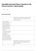Nsg 6005 Advanced Pharm 1 Questions with Correct Answers &vert; Latest Update