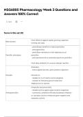 NSG6005 Pharmacology Week 3 Questions and Answers 100&percnt; Correct