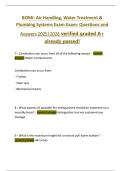 BOMI&colon; Air Handling&comma; Water Treatment &  Plumbing Systems Exam&colon; Questions and  Answers 2025&vert;2026 verified graded A&plus;  already passed&excl;