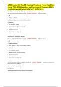 ATI Community Health Nursing Proctored Focus Final Test  Exam With 1928Questions and Answers All Answers 100&percnt;  Verified &lpar;Latest Update 2026&sol;2027 RATED A&plus;