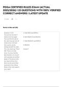 PDGA CERTIFIED RULES EXAM &lpar;ACTUAL 2025&sol;2026&rpar; &vert; 25 QUESTIONS WITH 100&percnt; VERIFIED CORRECT ANSWERS &vert; LATEST UPDATE
