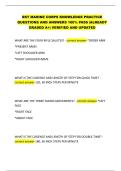 BST MARINE CORPS KNOWLEDGE PRACTICE  QUESTIONS AND ANSWERS 100&percnt; PASS &vert;ALREADY  GRADED A&plus;&vert; VERIFIED AND UPDATED 