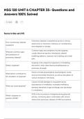 NSG 120 UNIT 6 CHAPTER 35- Questions and Answers 100&percnt; Solved