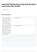 Patho-NSG 120 Final Exam study guide Questions and Answers 100&percnt; Verified