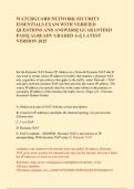 WATCHGUARD NETWORK SECURITY  ESSENTIALS EXAM WITH VERIFIED  QUESTIONS AND ANSWERS&vert;&vert; GUARANTEED  PASS&vert;&vert; ALREADY GRADED A&plus;&vert;&vert; LATEST  VERSION 2025 