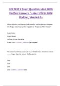 C20 TEST 2 Exam Questions And 100&percnt;  Verified Answers &vert; Latest 2025&sol; 2026  Update &vert; Graded A&plus;