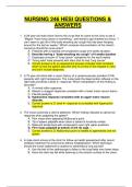 HESI Exit RN V3 &ndash; 2025 &vert; Registered Nursing &lpar;RN&rpar; &vert; Questions and Correct Answers Exam Preparation Material