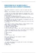 ENDOCRINE 46 47 48 MED SURG 2 QUESTIONS AND CORRECT ANSWERS