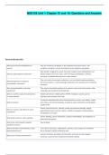 NSG124 Unit 1 Chapter 12 and 14- Questions and Answers