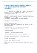 PSL300 ENDOCRINOLOGY MASTERING A&P QUESTIONS AND CORRECT ANSWERS