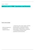 NSG124 Unit 5 PWP- Questions and Answers