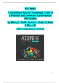 TEST BANK FOR ACCOUNTING THEORY CONCEPTUAL ISSUE IN A POLITICAL AND ECONOMIC ENVIRONMENT 9TH EDITION BY HARRY&period; I WALK&comma; JAMES L&period; DADD ALL 17 CHAPTERS COVERED ISBN&colon;9781483375045
