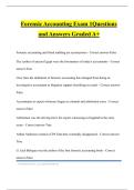 Forensic Accounting Exam 1Questions and Answers Graded A&plus;