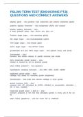 PSL300 TERM TEST &lpar;ENDOCRINE PT&period;8&rpar; QUESTIONS AND CORRECT ANSWERS