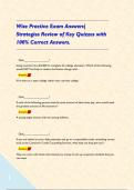Wise Practice Exam Answers&vert; Strategies Review of Key Quizzes with 100&percnt; Correct Answers&period;