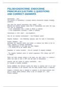 PSL300-ENDOCRINE&colon; ENDOCRINE PRINCIPLES &lpar;LECTURE 1&rpar; QUESTIONS AND CORRECT ANSWERS