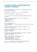PSL300 LECTURE 11 QUESTIONS AND CORRECT ANSWERS