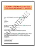 NURS 460 FINAL EXAM QUESTIONS AND ANSWERS GRADED A&plus; 2025&sol;2026