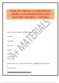 NURS 190&colon; PHYSICAL ASSESSMENT &lpar;WEEK 1&rpar; EXAM QUESTIONS AND ANSWERS GRADED A&plus; 2025&sol;2026