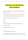 IADA Broker Exam Questions and Answers Graded A&plus;