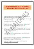 NURS 3004 EXAM QUESTIONS AND ANSWERS GRADED A&plus; 2025&sol;2026