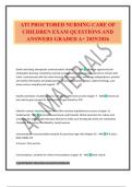 ATI PROCTORED NURSING CARE OF CHILDREN EXAM QUESTIONS AND ANSWERS GRADED A&plus; 2025&sol;2026