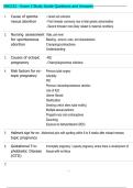 NSG222 - Exam 3 Study Guide Questions and Answers 