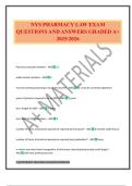 NYS PHARMACY LAW EXAM QUESTIONS AND ANSWERS GRADED A&plus; 2025&sol;2026