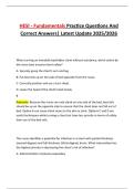 HESI - Fundamentals Practice Questions And Correct Answers&vert; Latest Update 2025&sol;2026