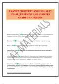 EXAMFX PROPERTY AND CASUALTY EXAM QUESTIONS AND ANSWERS GRADED A&plus; 2025&sol;2026