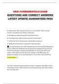 HESI FUNDAMENTALS EXAM QUESTIONS AND CORRECT ANSWERS&vert; LATEST UPDATE&vert; GUARANTEED PASS