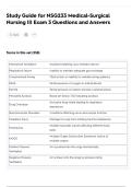 Study Guide for NSG233 Medical-Surgical Nursing III Exam 3 Questions and Answers