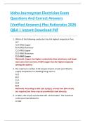 Idaho Journeyman Electrician Exam  Questions And Correct Answers   &lpar;Verified Answers&rpar; Plus Rationales 2026  Q&A &vert; Instant Download Pdf 