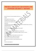 PHYSICS 1260 Exam Package Deal 100&percnt; VERIFIED