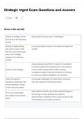 Strategic Mgmt Exam Questions and Answers