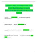 California state board barbering exam  test 1 Questions And Answers  2025&vert;2026 Verified Graded A&plus; Already  Passed&excl; 